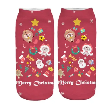 

2020 New Christmas Tree Christmas Santa Socks New Year Gift Socks 3D Personality Funny Pictures Print Fashion Cotton Socks