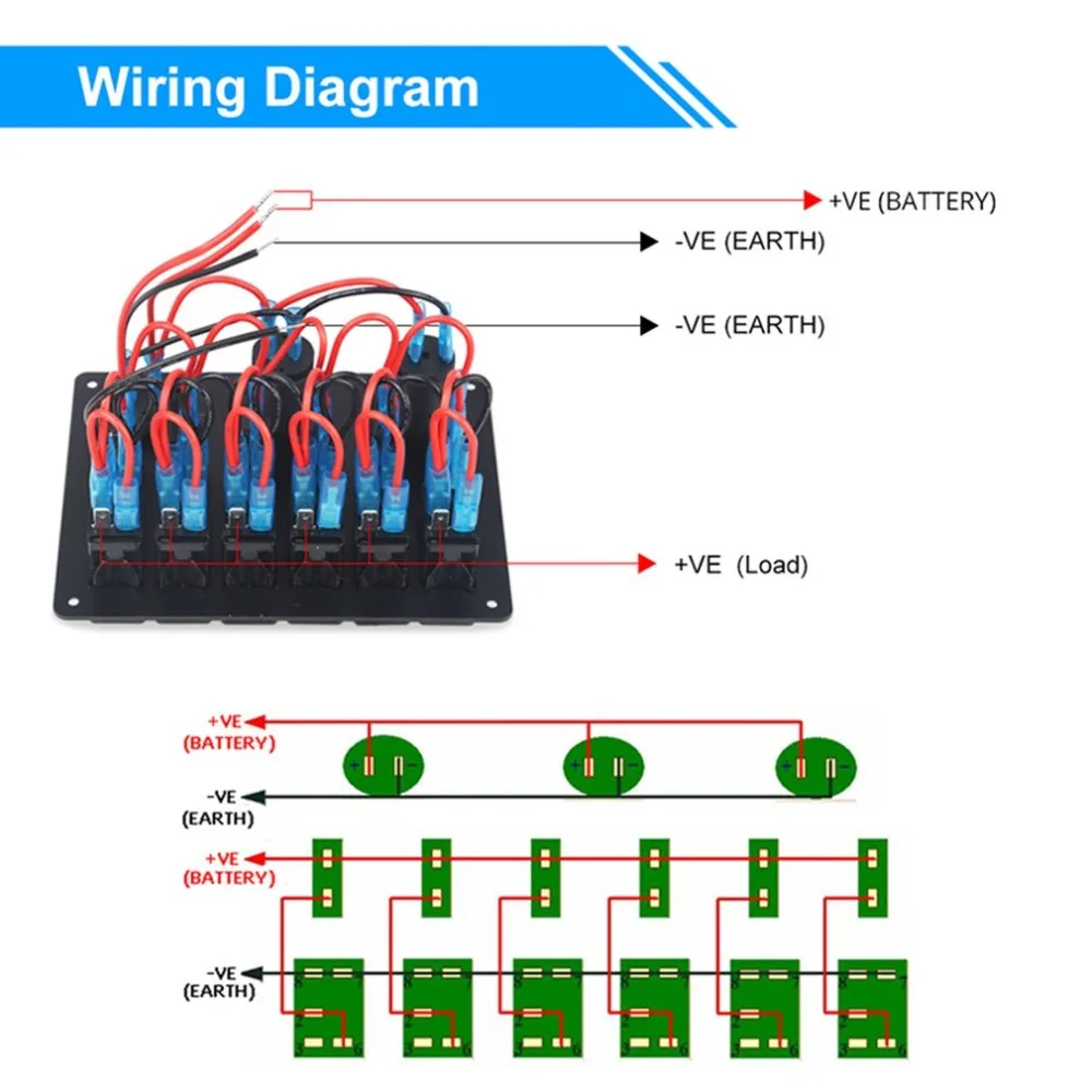 Автомобиль 5 Pin двойной светодиодный фонарь двойной USB зарядное устройство 6 поворотный переключатель вольтметр Композитная Панель Водонепроницаемость крышка