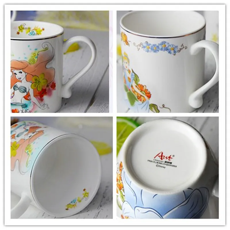 300 мл 400 Disney Princess Minnie Mickey чашка для воды молочный Кофе Чай керамическая кружка дома