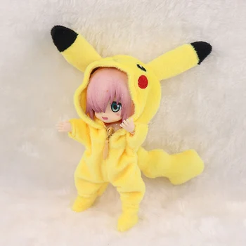 

New ob11 bjd Doll Cute suit for 1/12 bjd, obitsu11,ob11 doll accessories Clothing Pikachu doll clothes