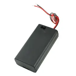 2 шт. батарейный блок держатель для 2x1,5 V AA батареи w крышка включения/выключения