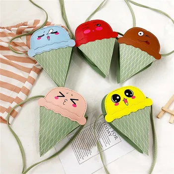 

Kids Crossbody Mini Shoulder Bag Children Messenger Handbags Girls Summer cartoon ice cream Bag