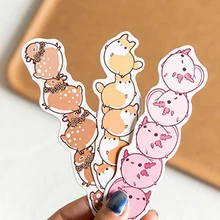 30 шт./компл. с кавайным животным парк Бумага Закладка для книги канцелярские принадлежности закладки книжные держатели сообщение чтения карт принадлежности школьные канцелярские принадлежности