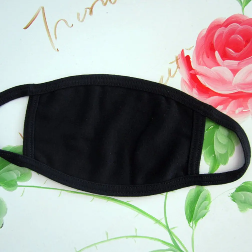 

1Pcs Men And Women Black Mask Cotton Mask Fashion Warm Spring And Winter Outdoor Riding Anti- Dust Mask