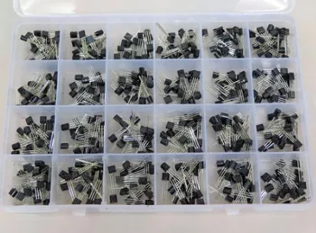 

24Values TO-92 Transistor Assortment Assorted Kit Each BC327 BC337 BC517 BC547 BC548 BC549 2N2222 3906 3904 5401 5551 C945 1015