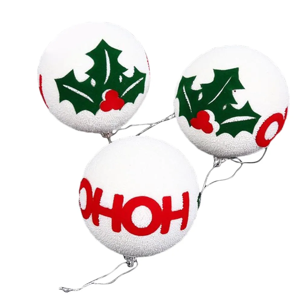 Kerst decoratie 3 шт. рождественские мячики елочные шары отель особняк вечерние Рождественская елка творческие украшения висячее декоративное украшение - Цвет: B White