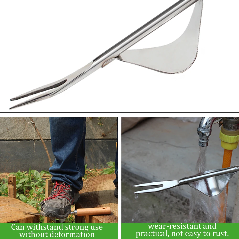 Manual Weeding Fork Transplanting Digging Tools removing taproot For Homegrown Garden Planting Stainless SteeWeeding Tools