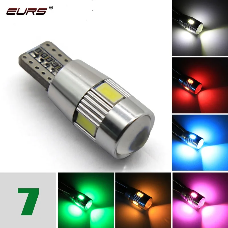 1pcs-T10-W5W-LED-Bulb-Car-5W5-LED-Signal-Light-Canbus-12V-6000K-Auto ...