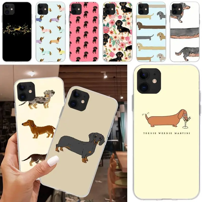 Милый мультфильм такса собака DIY Окрашенные Bling Телефон чехол для iPhone 5C 5 5S SE 7 8 plus X