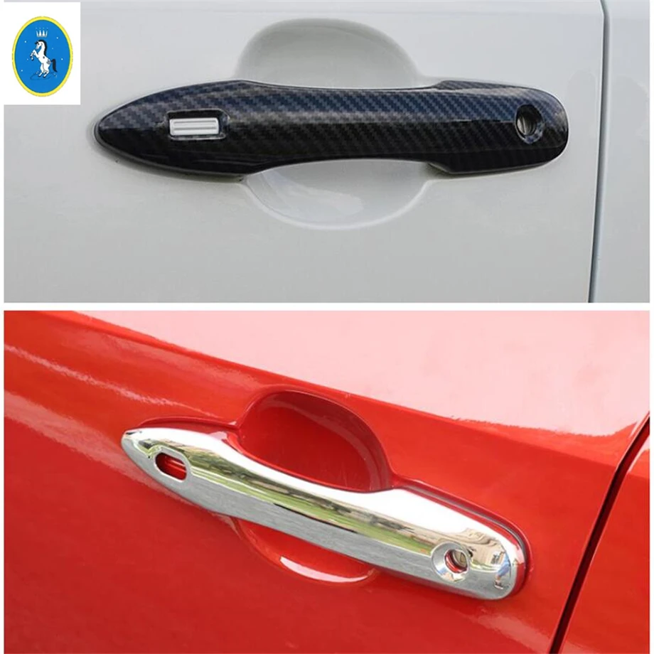 

Car Exterior Accessories Door Pull Doorknob Handle Cap Cover Trim Fit For Toyota Corolla 2019 - 2023 Chrome / Carbon Fiber