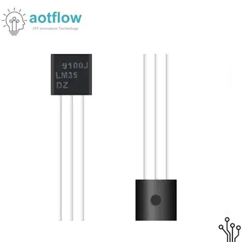 

10pcs/Lot LM35DZ TO-92 LM35 Precision Centigrade Temperature Sensor For Low Impedance esp32 esp arduino stm32 aotflow