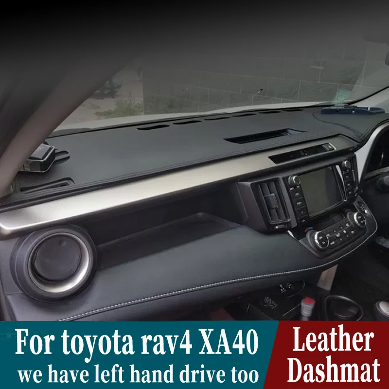 Кожаный коврик для приборной панели toyota rav4 XA40 G4 2013 2014 2015 2016 2017 аксессуары