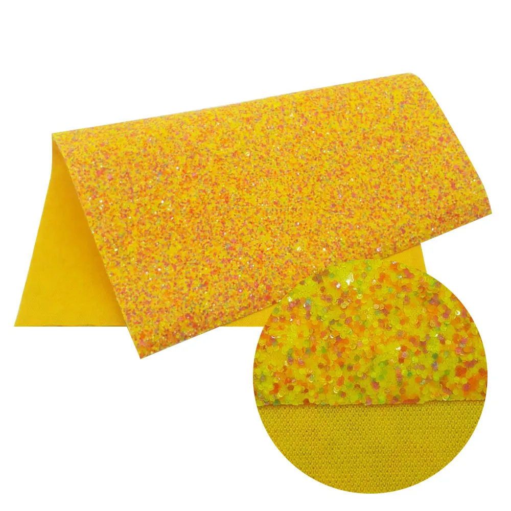 multicolor 1 22*30 см блестящие туфли-лодочки на устойчивом Ткань Неоновый золото A4 Искусственная кожа листы Sequin синтетические Hairbow ткань, аксессуары для DIY синтетическая кожа - Цвет: multicolor 1