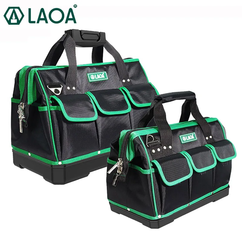 

LAOA Thickened Waterproof Tool bag 1680D Oxford Cloth ABS Plastic Bottom Electrician Toolkit