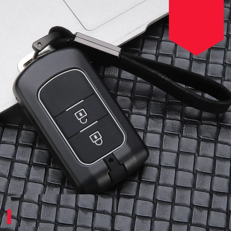 2button blackwhite Углеродное волокно сплав+ силиконовый автомобильный корпус умного ключа Крышка для Mitsubishi Outlander, Lancer 10 Pajero Sport EX ASX Colt Grandis L200 - Название цвета: 2button blackwhite