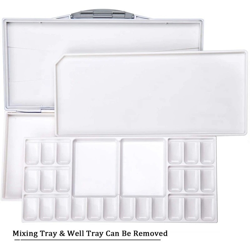 24 Grids High Quality Empty Watercolor Palette Paints Tins Box for Professional Art Painting Palette Supplies Acrylic Moisturizi