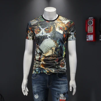 

3D Eagle Print T Shirt Men Short Sleeve Funny T Shirts Streetwear Casual T-Shirt Men Clothes Camiseta Masculina Big Size 4XL