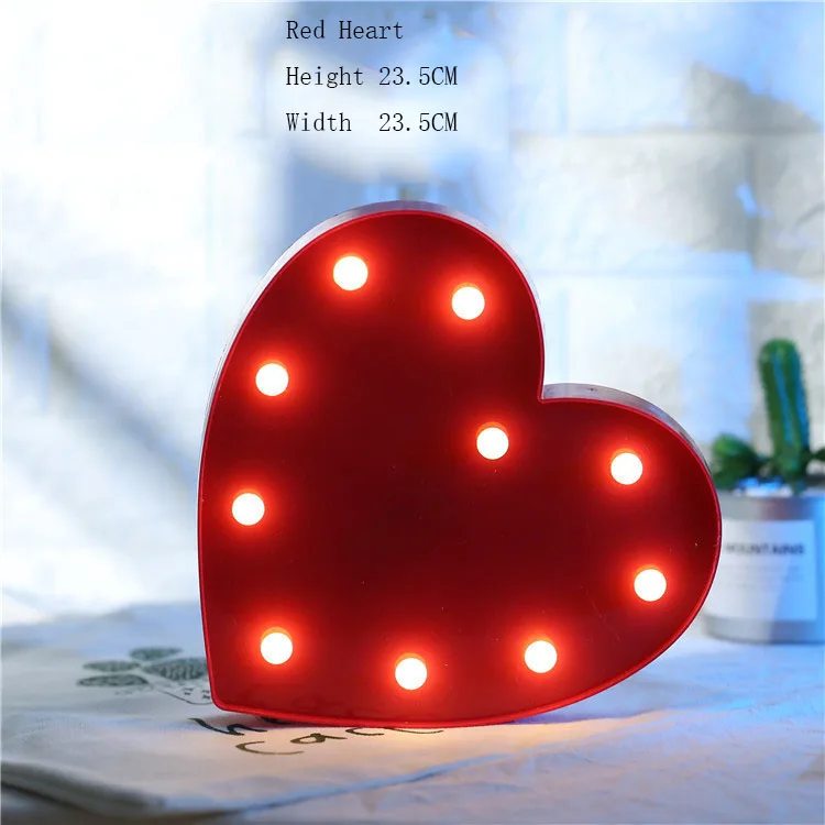 Рождественский подарок ночник светильник в форме сердца 10 шт. светодиодный