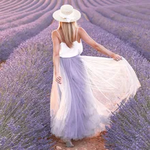 Женская модная Повседневная Эластичная многослойная фатиновая трапециевидная юбка-пачка с завышенной талией, юбка-пачка с рюшами, юбка-рыбий хвост, Femme Saia Falda Tul, новинка F1