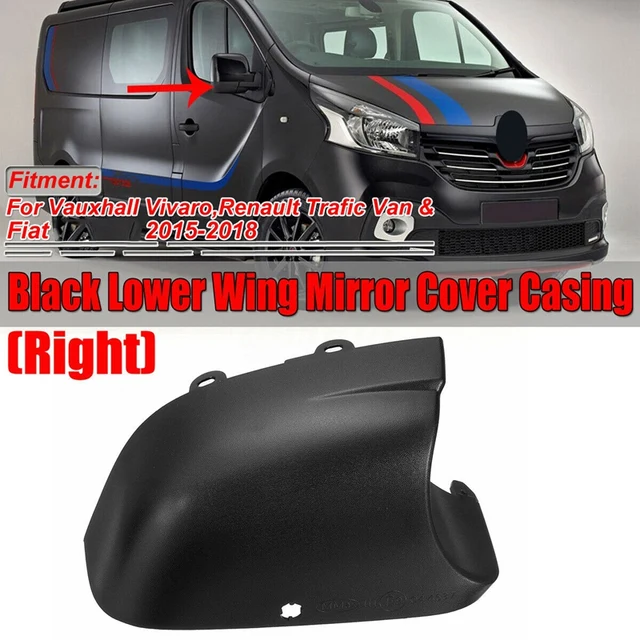 Left Wing Mirror Cover (Black, Grained) For Renault Trafic Iii Van