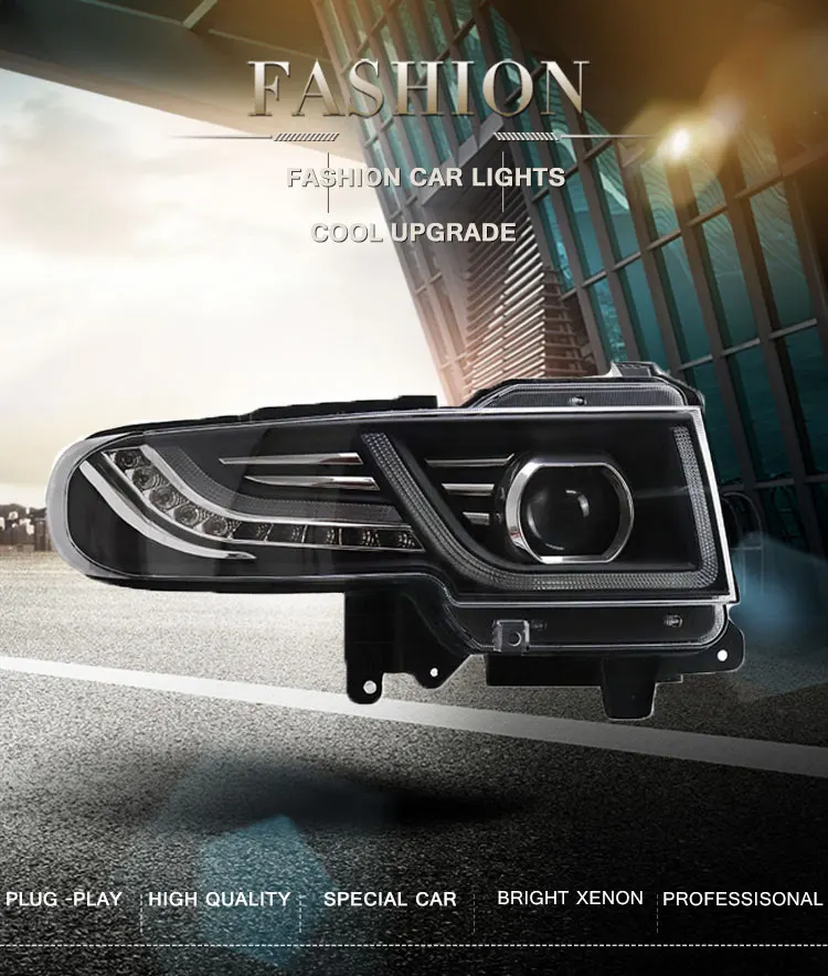 2 шт. автомобильный стиль светодиодный фары для Toyota FJ CRUISER 06-15 для FJ Головной фонарь светодиодный DRL Объектив двойной луч H7 HID Xenon bi xenon объектив