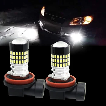 

12V Car Fog Lights H11 H8 H9 LED Bulb Super Bright 12V Auto Fog Light Lamp Car Front Foglamp 78 CSP 6500K 1200LM LED Lamps