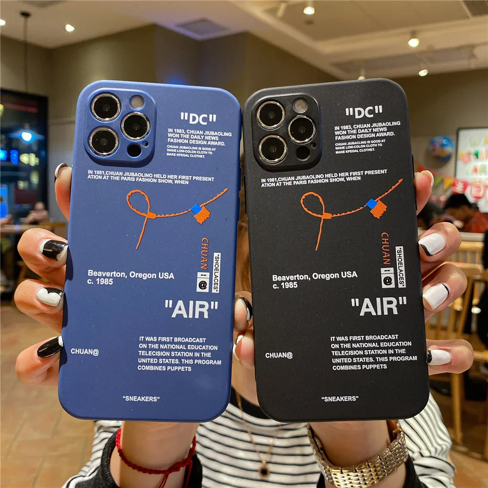 NEW Brand Sports Sneakers Off Phone Case For Apple iPhone 12 11 Pro X XS Max XR 7 8 6 Plus Shoe box Matte soft Cover Capa | Мобильные