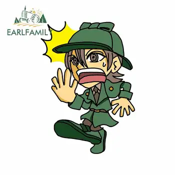 

EARLFAMILY 13cm x 9.4cm For Cartoon Motorcycle Car Stickers Personality Creative Decal Body For Car Graffiti Decoration