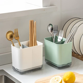 

Cutlery Storage Box for Chopstick Fork Cooking Spoon Spatula Kitchen Drain Rack 67JB