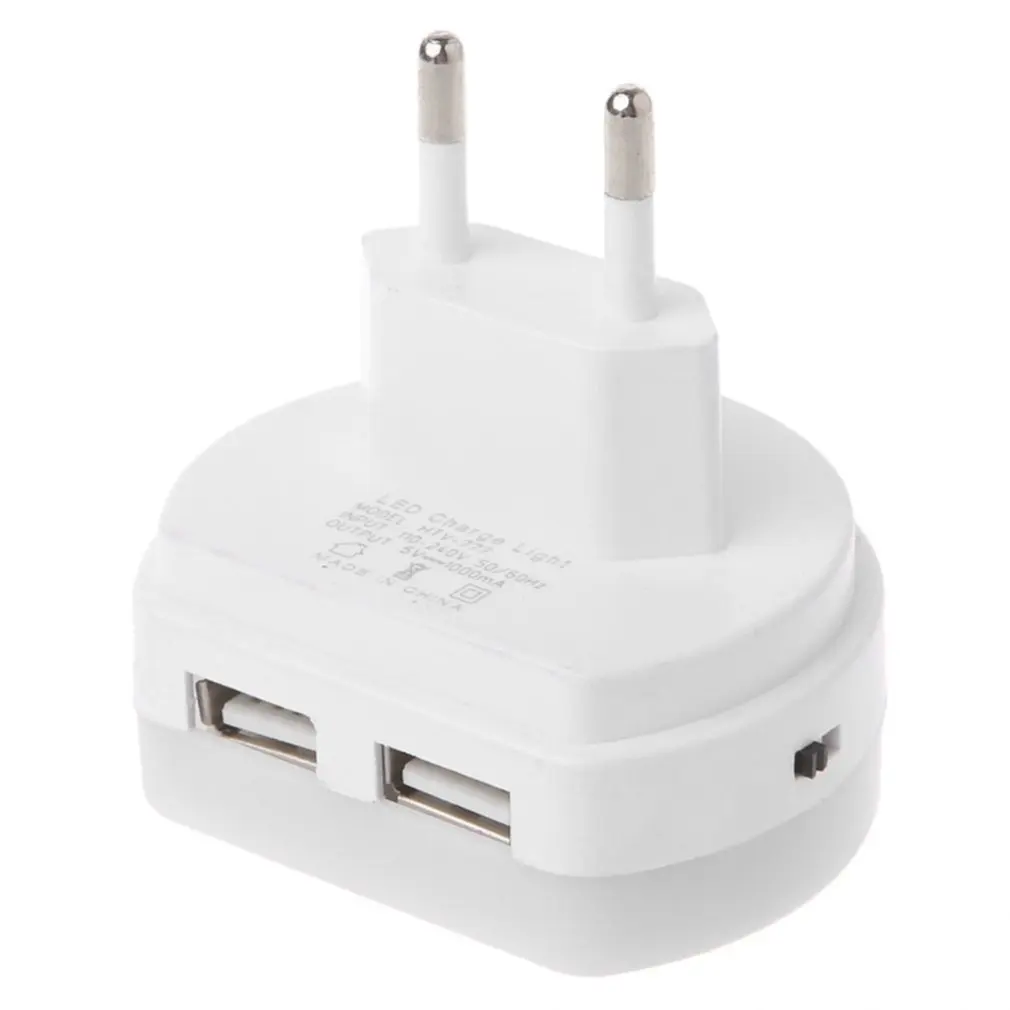 ICOCO LED Night Light With Dual USB Wall Charger Plug Power-saving Dusk to Dawn Sensor Lamp EU/US Socket Lamps | Лампы и освещение