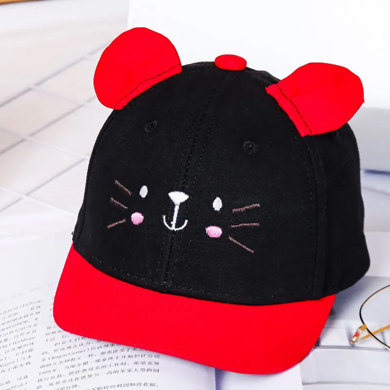 New Cartoon Cat Fruit Children Hat Spring Summer Baby Adjustable Baseball Cap Cotton Newborn Caps Soft Sunhat Baby Accessories