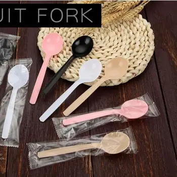 

Disposable Spoon Plastic Portable Soup Spoon Packaging Fast Food Spoon Thickening Dessert Spoon Rice Spoon Independent Packaging