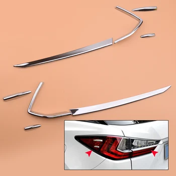 

8pcs Silver Tail Light Rear Lamp Hood Cover Trim Frame Sticker Stripes Fit For Lexus RX 2016-2018
