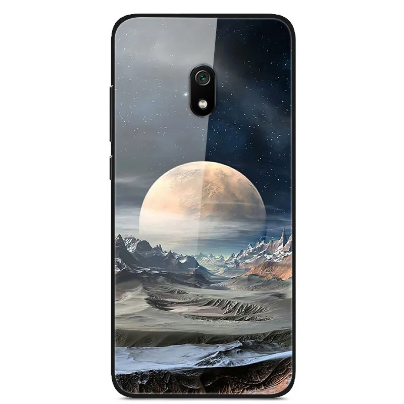 1 Для Xiaomi Redmi 8A Чехол с милым рисунком, стеклянный чехол для задней панели, Жесткий Чехол для Xiaomi Redmi 8A чехлы для телефонов 6," бампер для Redmi8A 8 A - Цвет: 1