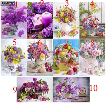 

Diamond Painting 5D DIY Full Square "flowers"Cross Stitch Diamond Embroidery Rhinestones Painting Wall Dec