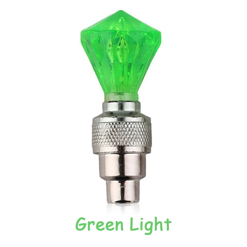 C - Green Light Светильник для велосипедного клапана со спицами на колесиках светодиодный светильник с батареями для шин колпачки для велосипедного фонаря аксессуары для горного велосипеда - Цвет: C - Green Light