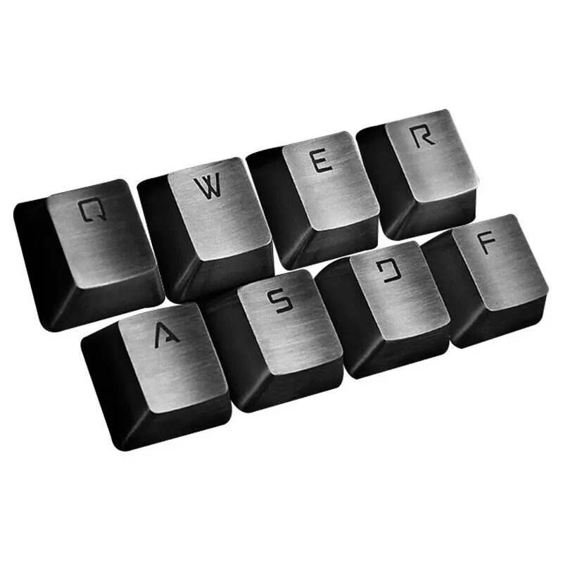 QWERASDF 8 клавиш игровой металлический колпачок из нержавеющей стали+ брелки съемник для Cherry MX механическая клавиатура