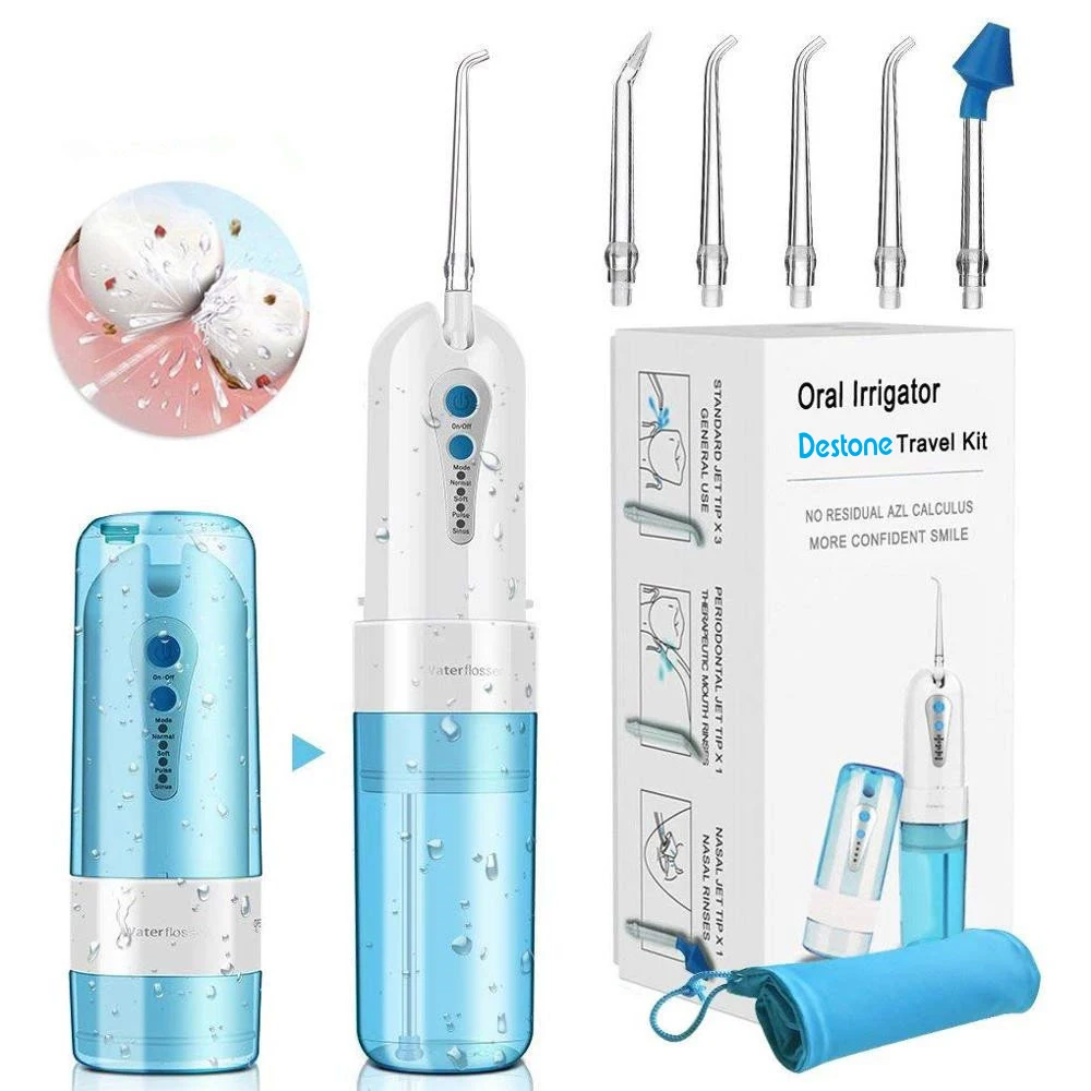 Deston Water Flosser беспроводной Оральный ирригатор IPX7 водонепроницаемый 4 режима USB Перезаряжаемый