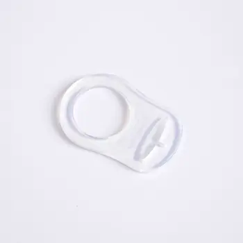 

12pcs Transparent Silicone Button Ring Dummy Pacifier Holder Clip Adapter for Baby MAM Soother