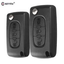 KEYYOU для Citroen C2 C3 C4 C5 C6 C8 3 кнопки флип чехол для дистанционного ключа от машины чехол оболочка Fob VA2 лезвие CE0523