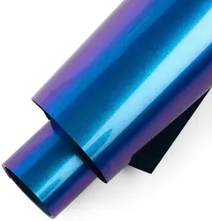 Chameleon Noctilucent Heat Transfer Vinyl - Color Changing Iron-On HTV Roll - 30.5cmX25cmX2 (1 Purple to Blue)