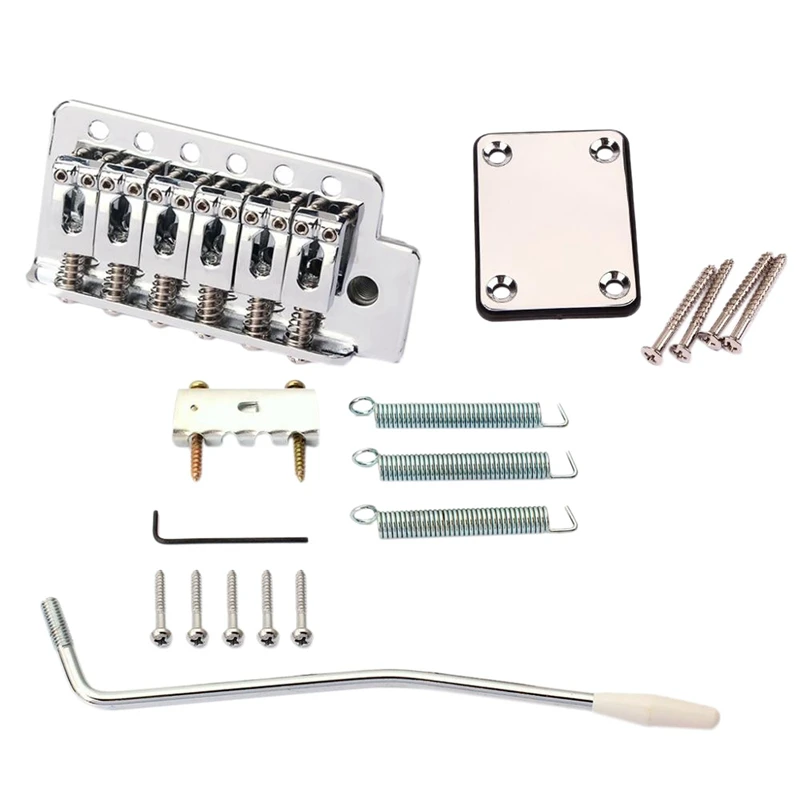 

SEWS-Electric Guitar Tremolo Bridge with Neck Plate for Fender Strat St Guitar Replacement