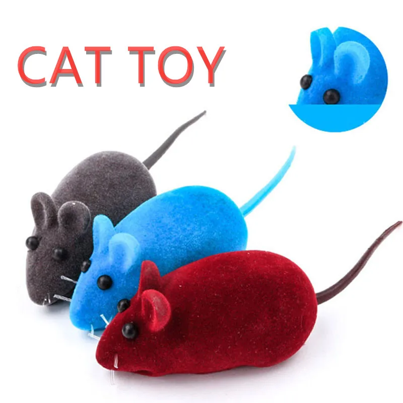Simulation Plush Mouse Cat Toy, Realistic Sound Flocking Mouse Funny Cat Pet Accessories, Mini Fun Pet Interactive Supplies