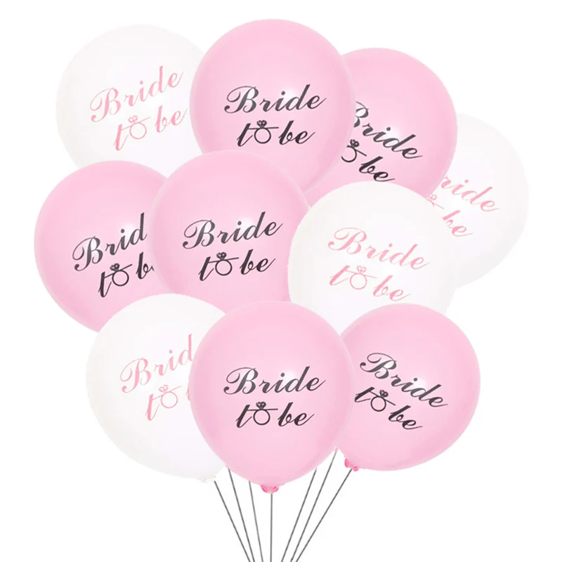 

10 PCS Latex Bride To Be Helium Balloons Birthday Decorations Balloon Baby Shower Theme Wedding Bachelor Party Decor Supplies