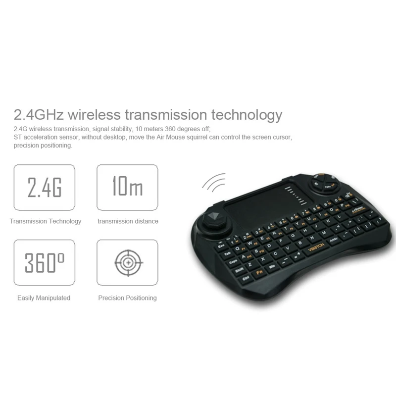 VIBOTON X3 Универсальный беспроводной 2,4G Клавиатура Пульт дистанционного управления для Raspberry Pi 3 Air мышь с Presspad для ПК, Pad, Android сухой
