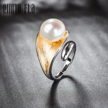 

Genuine 100% 925 Sterling Silver Chinese Style Pearl Rings Female Vintage Open Rings Fashion Jewelry For Women Silver Technology