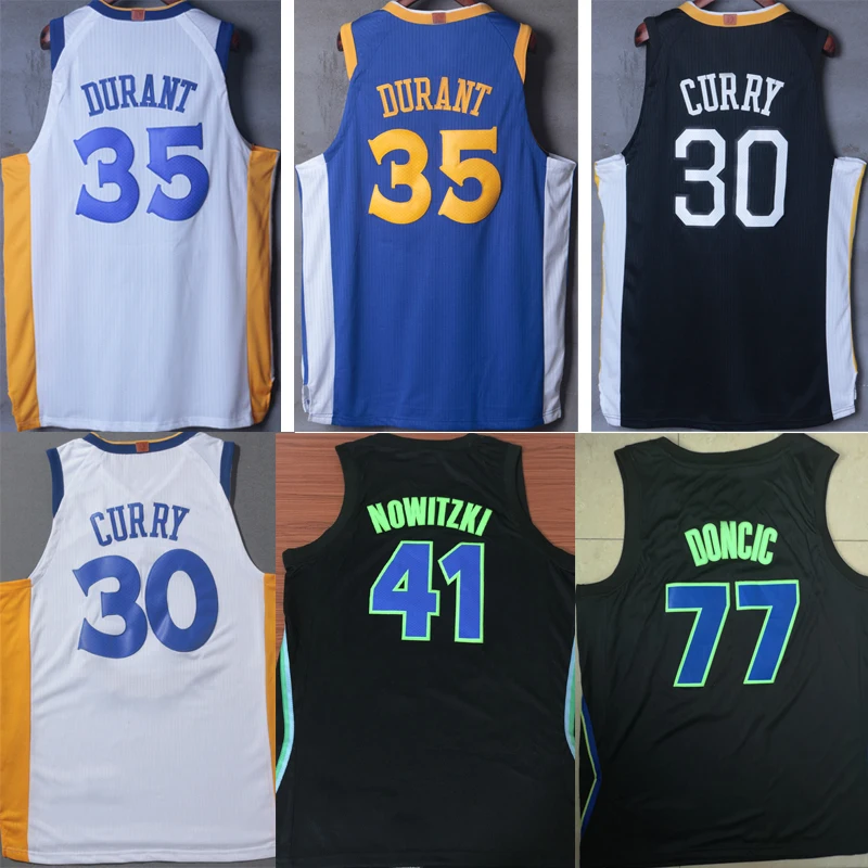 

New men basketball jerseys Stephen Curry Kevin Durant Dirk Nowitzki luka Doncic jersey for cheap sale