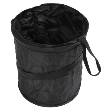

Mini Up Car Bin Black Storage Rubbish Dustbin Foldable Travel Waste Basket