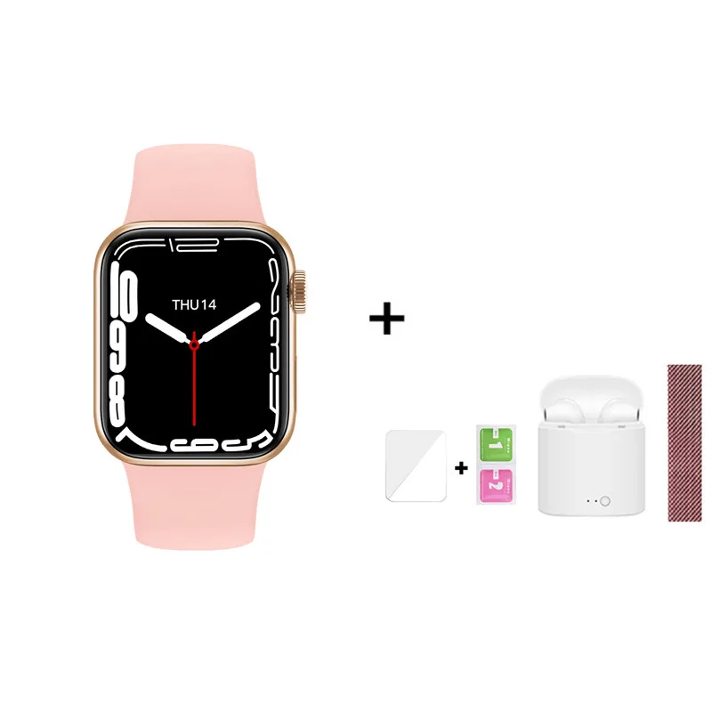 IWO I7 Mini Smart Watch 41mm Series 7 Music Bluetooth Call DIY Dials Mini Games Heart Rate Smartwatch Men Women For Android IOS 