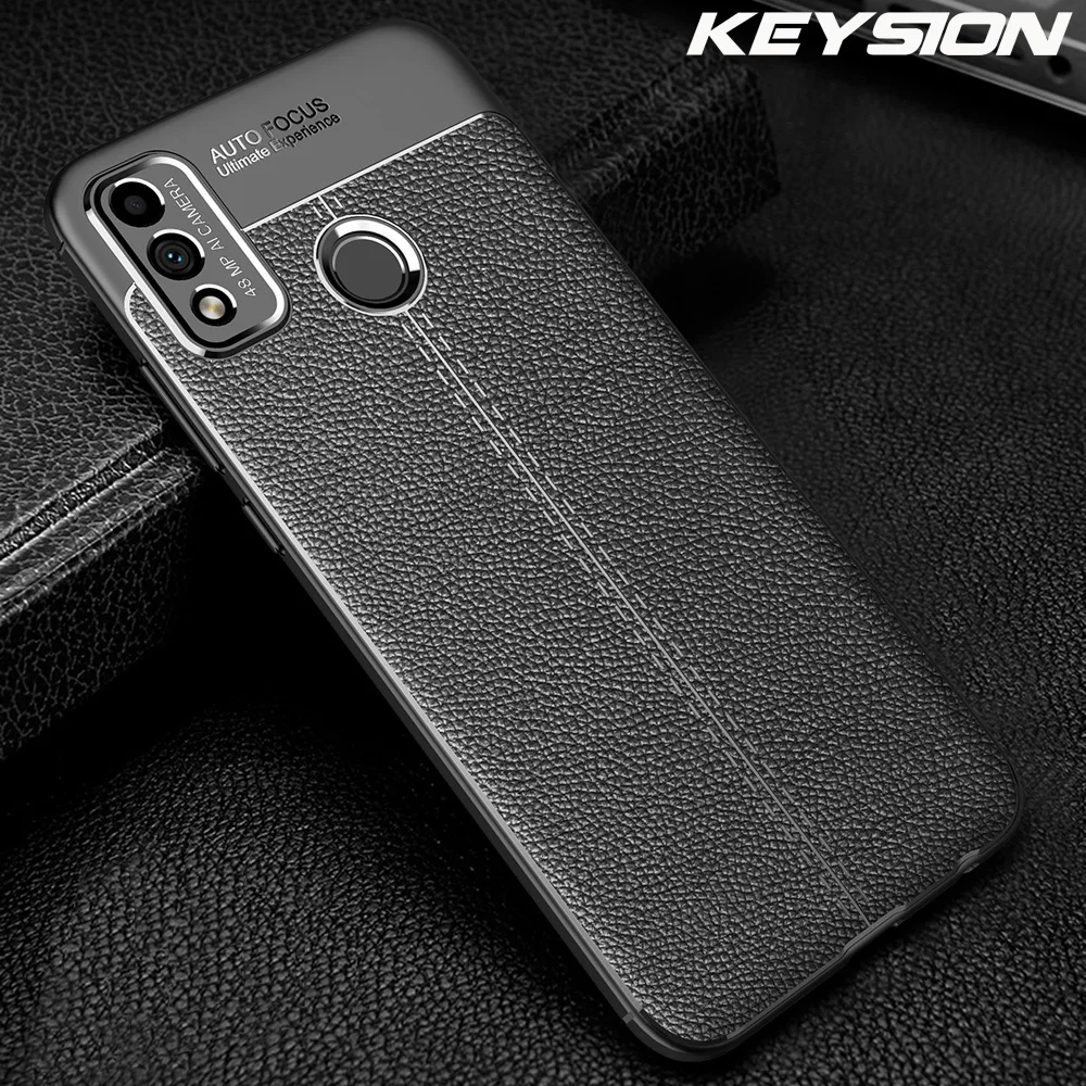 KEYSION противоударный чехол для Huawei Honor 9X Lite роскошный кожаный мягкий силиконовый